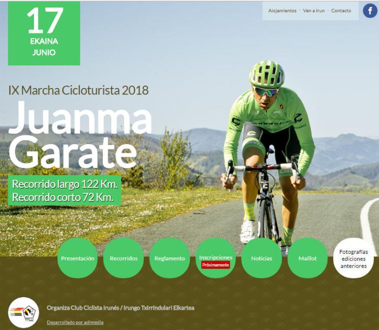 Cartel anunciador de la Marcha Juanma Garate de este año.