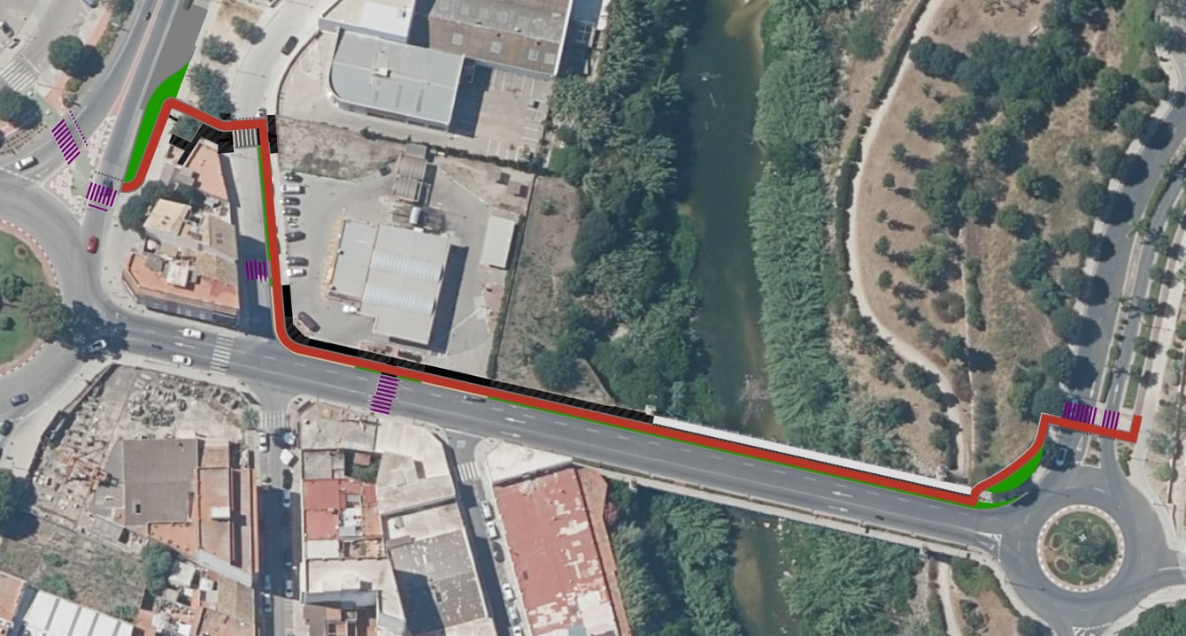 Zona de actuación en el polígono de Benieto