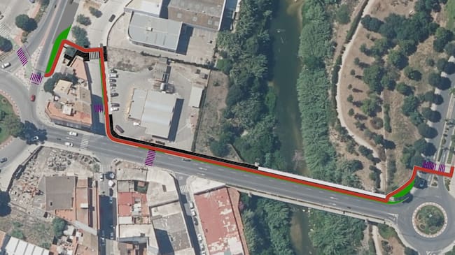 Zona de actuación en el polígono de Benieto