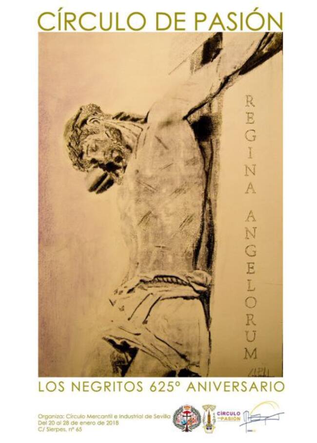 Cartel de Carlos Peñuela para el XII Círculo de Pasión del Mercantil, dedicado a la Hermandad de Los Negritos en su 625 aniversario