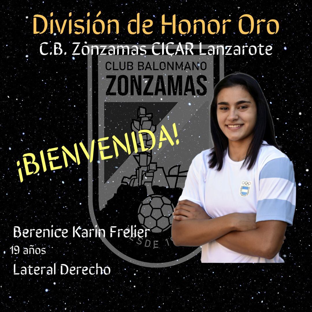 Berenice Karin Frelier, la nueva jugadora del Zonzamas.