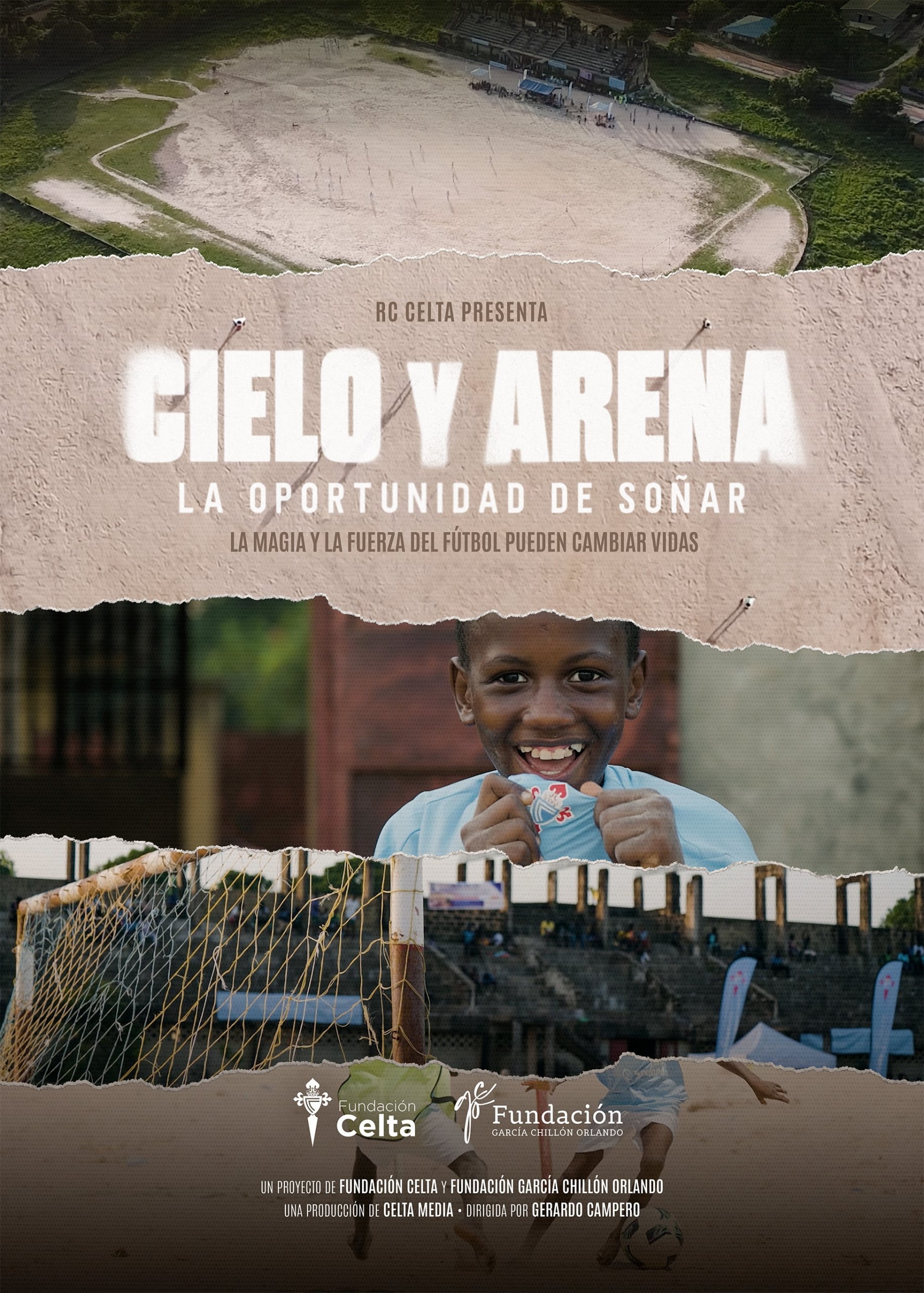 Cartel de &quot;Cielo y Arena&quot; el documental de la Fundación Celta de Vigo