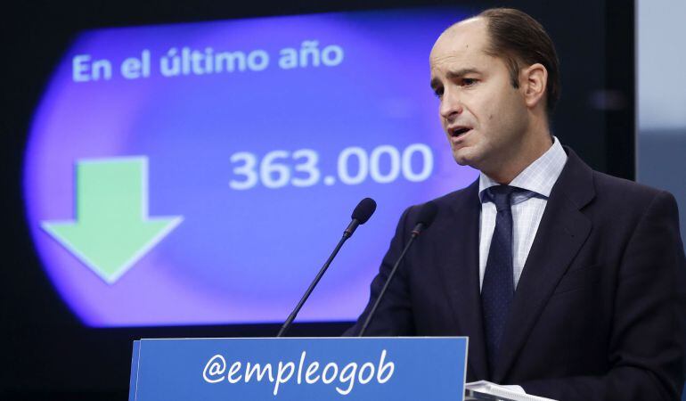 El secretario de Estado de Empleo, Juan Pablo Riesgo,presenta los datos de paro del mes de julio