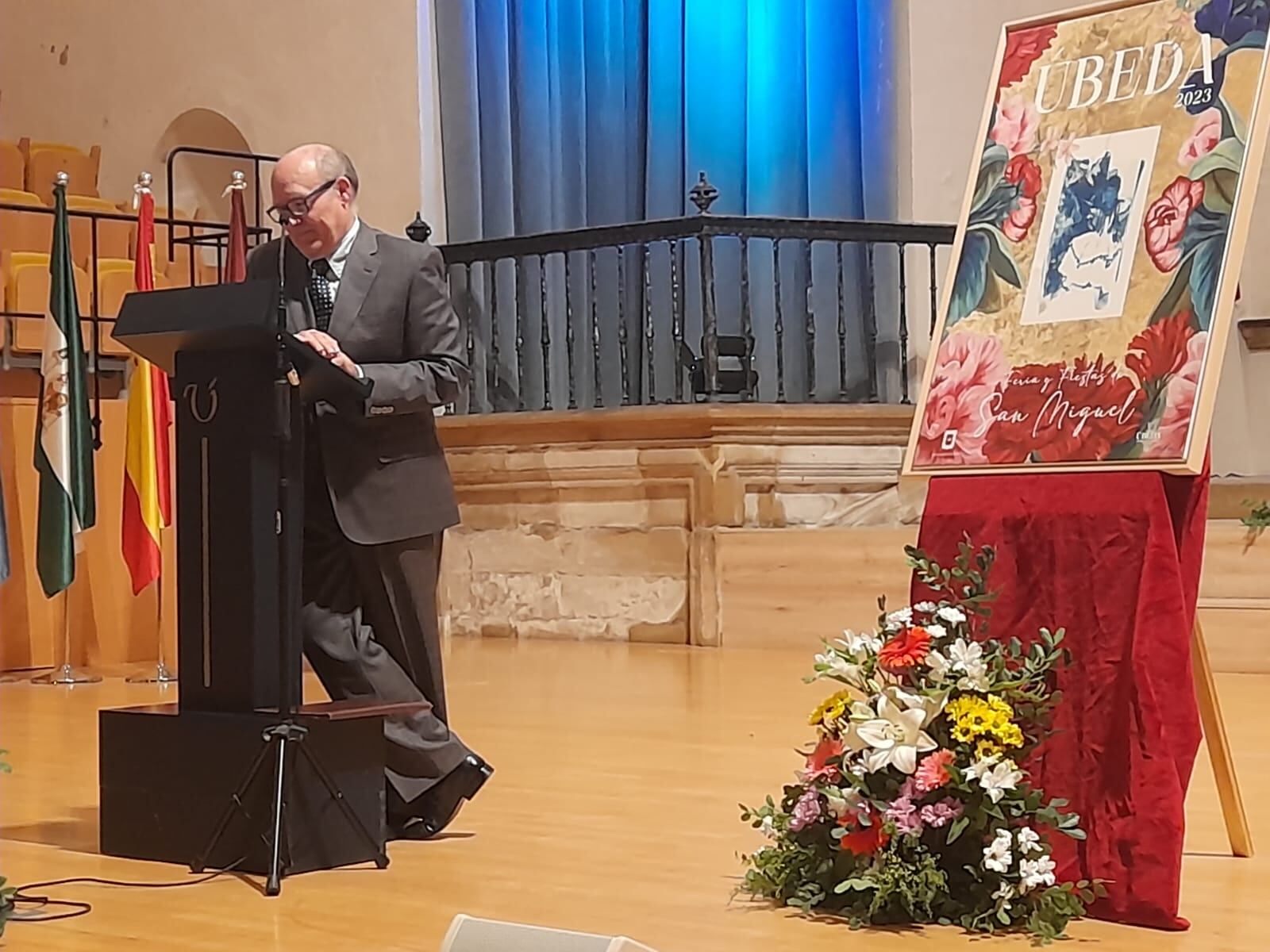 Pregón de Feria de Úbeda 2023 a cargo de José Luis Villacañas, desde el Auditorio del Hospital de Santiago.