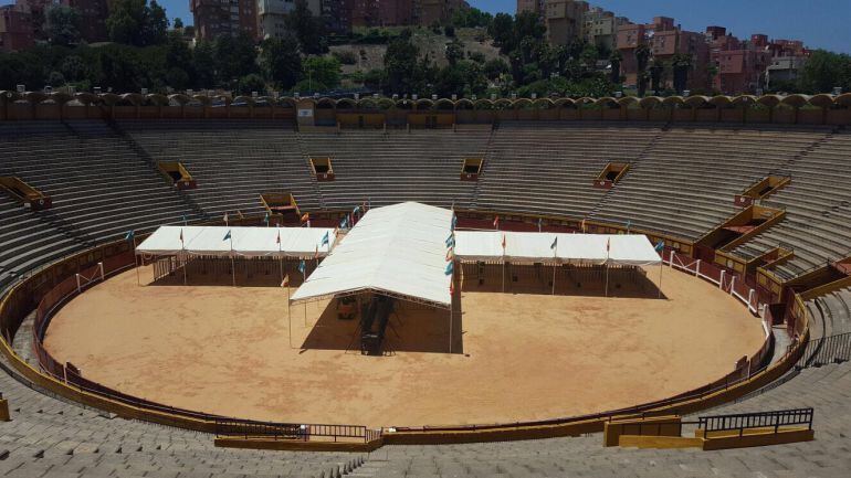 Montaje de la Feria de Ganado Algeciras