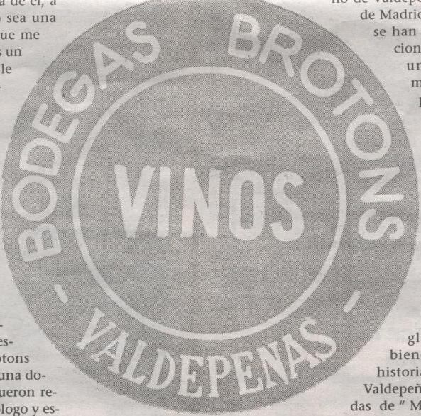 Marca que se ponía en las tapas de los toneles de vino de Bodegas Brotons