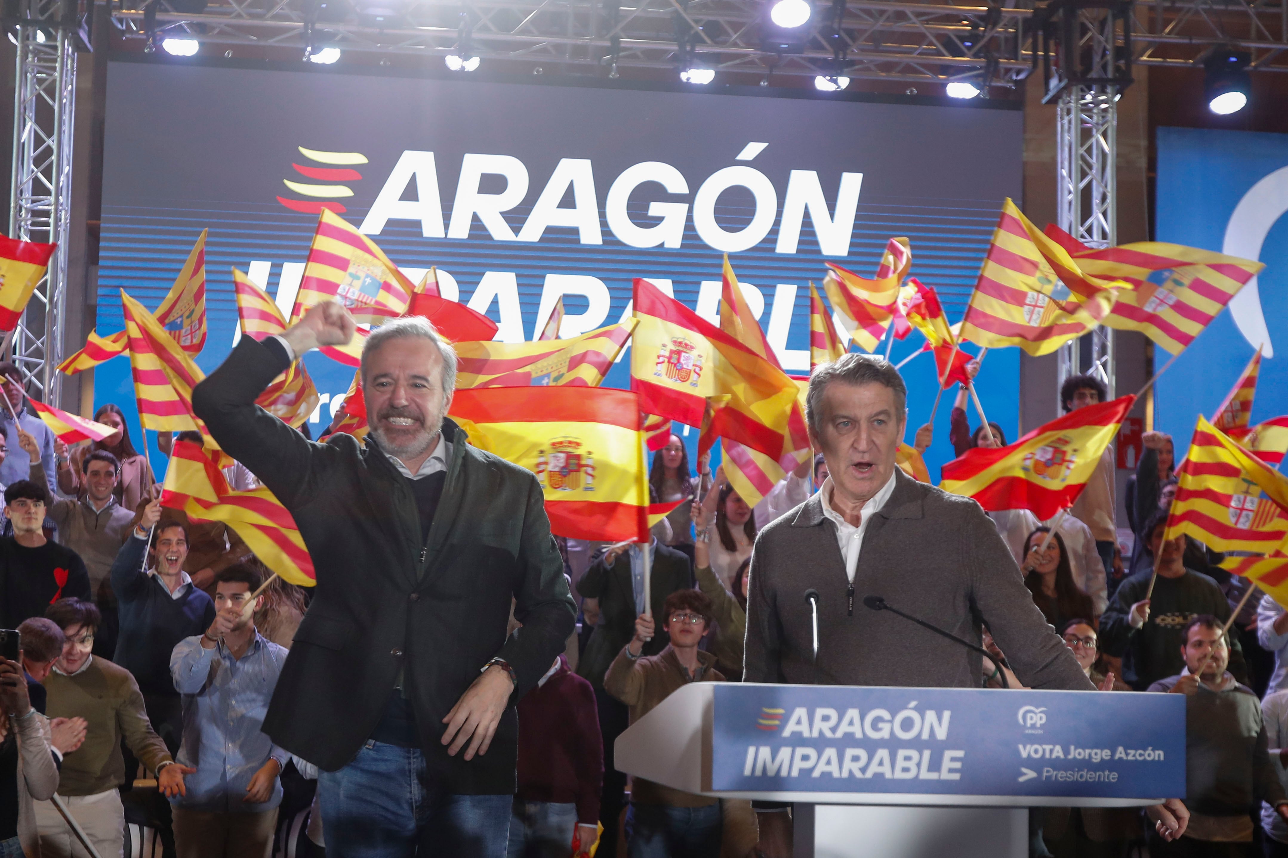 Jorge Azcón y Alberto Núñez Feijóo