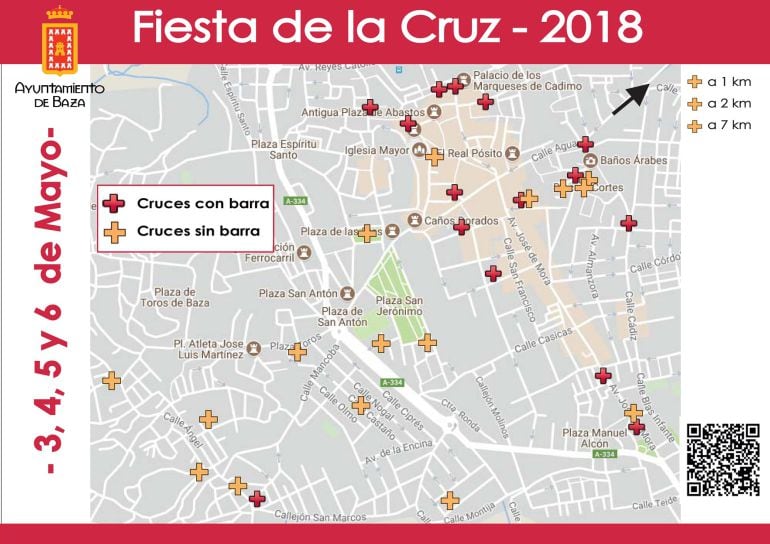 Mapa de Cruces de Mayo 2018