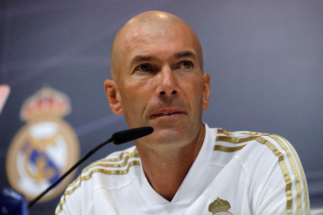 Zidane, durante la rueda de prensa 