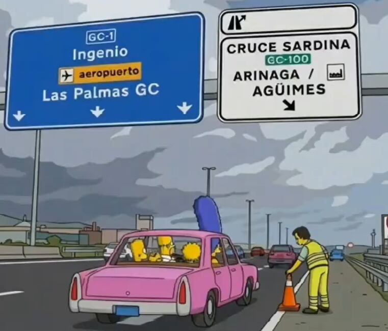 Los Simpson recorren Agüimes, Arinaga, Vecindario, Jinámar, Ingenio y Carrizal por medio de la Inteligencia Artificial