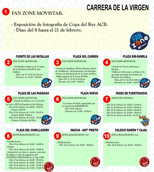 Actividades paralelas en Granada la celebración de la final de la Copa del Rey de Baloncesto