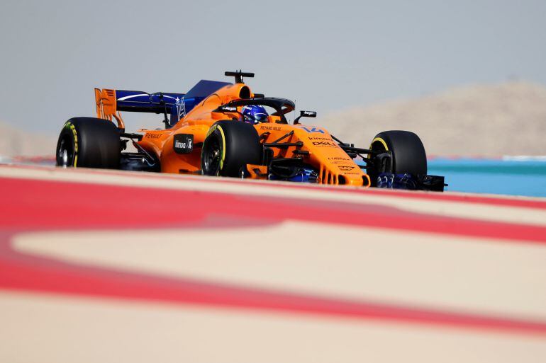 Fernando Alonso en el circuito de Sakhir. 