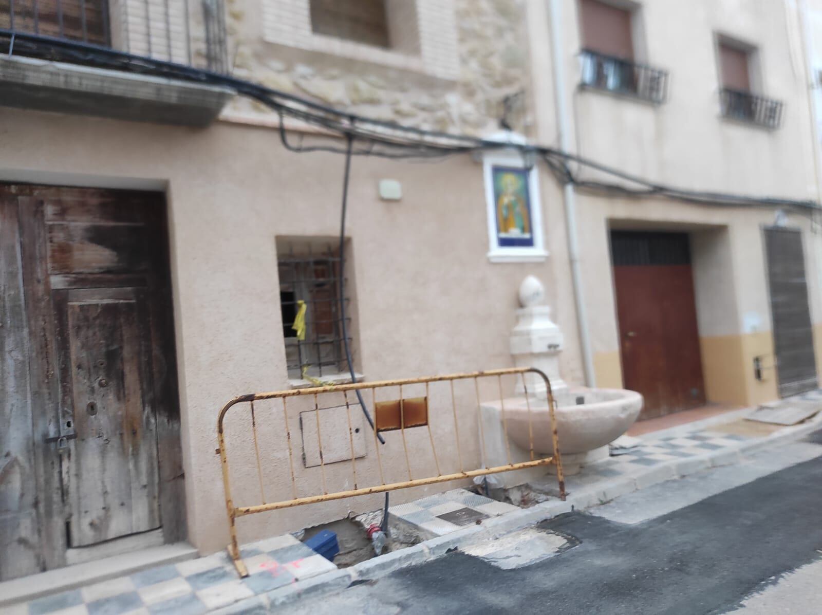 Obras calle Carriles. Fotografías realizadas en Marzo