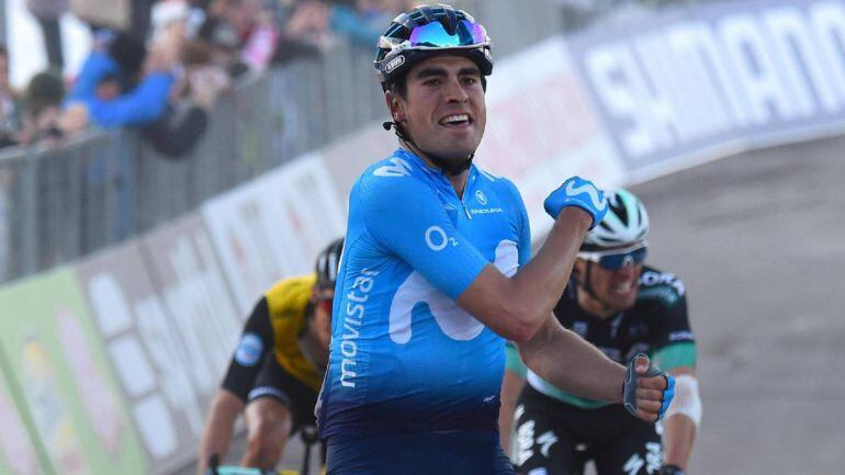 Mikel Landa con el maillot de Movistar Team.