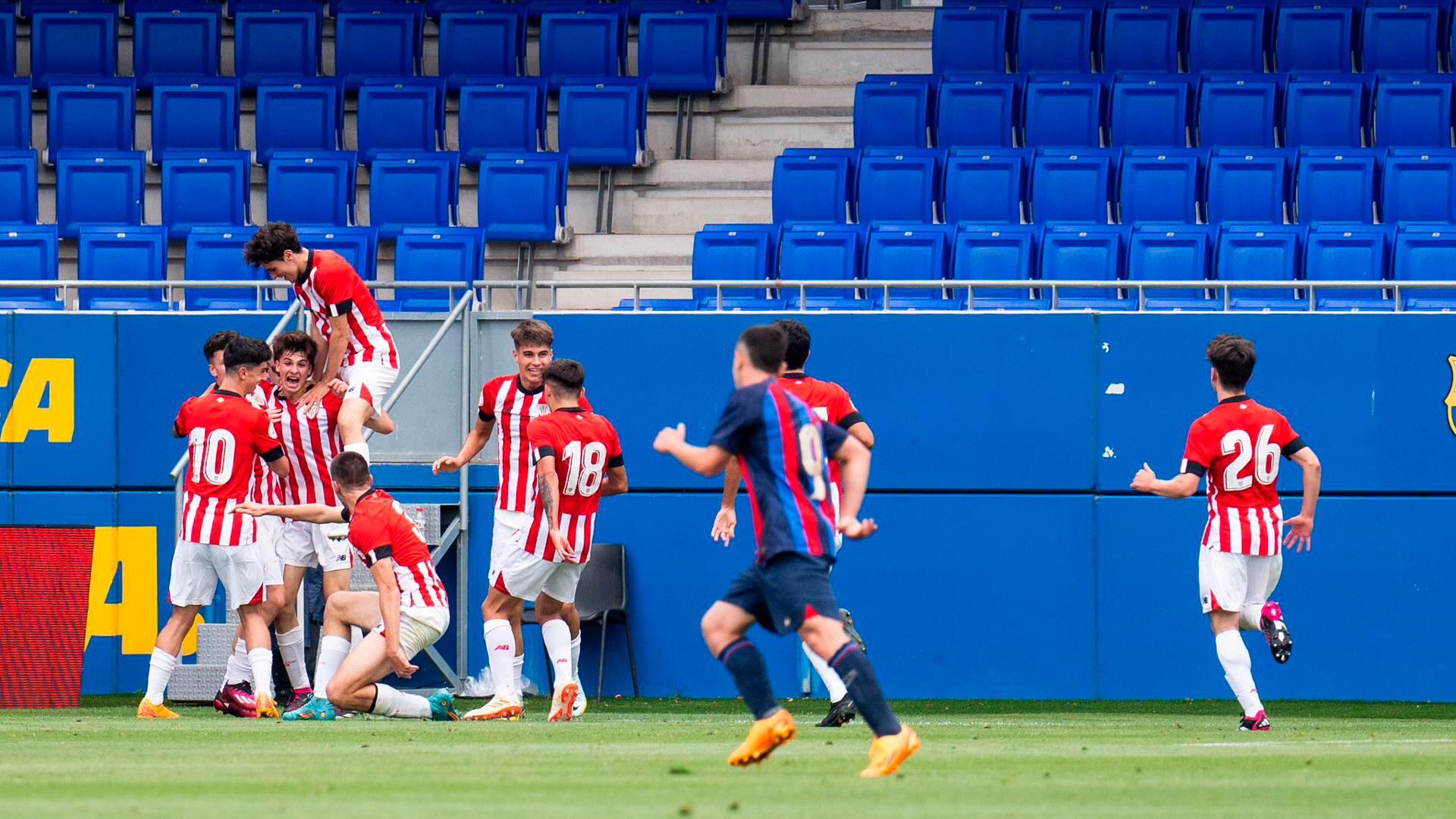 El Athletic juvenil celebra el pase a la final de Copa