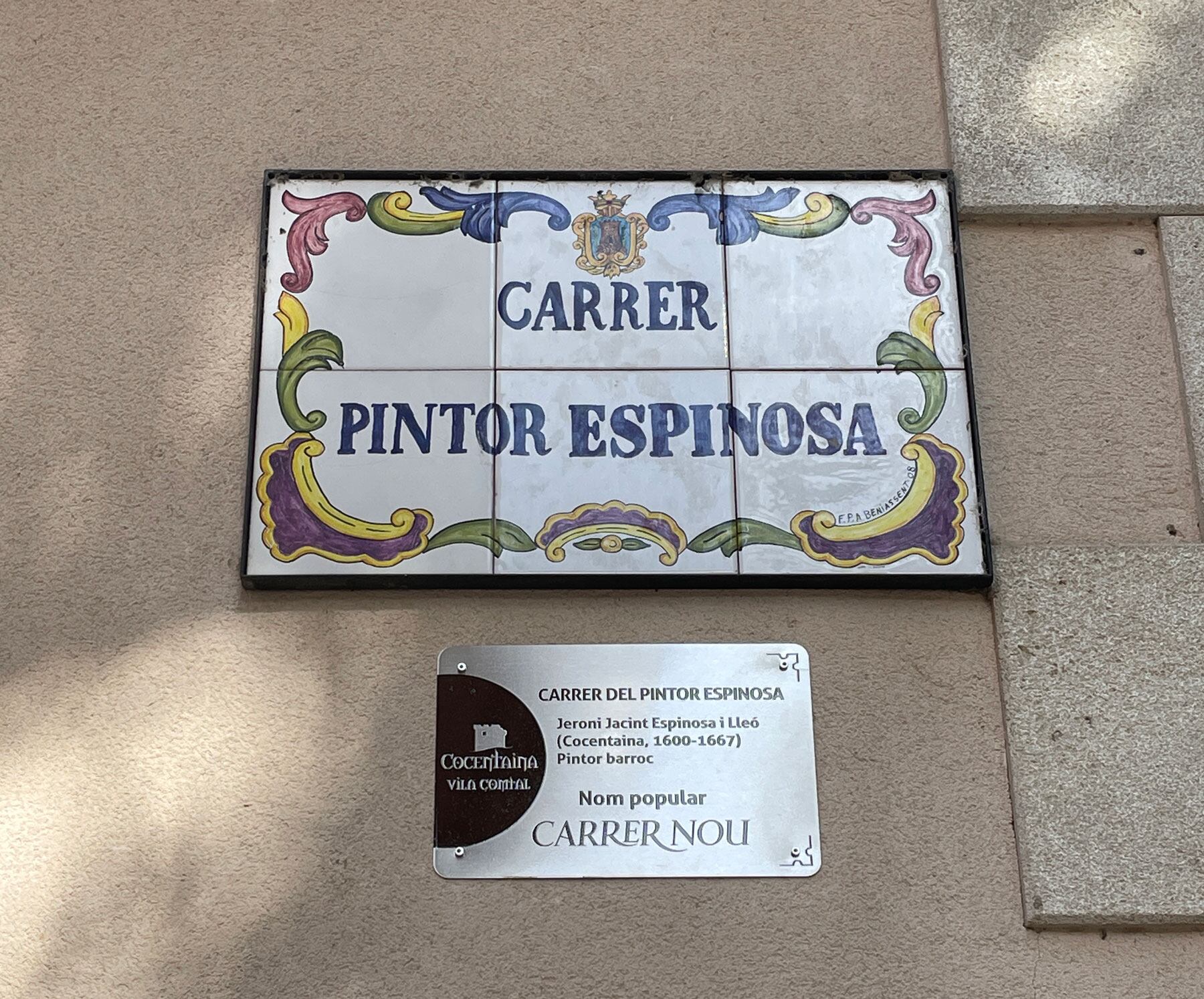 Primer plano de una de las pequeñas placas bajo de las oficiales