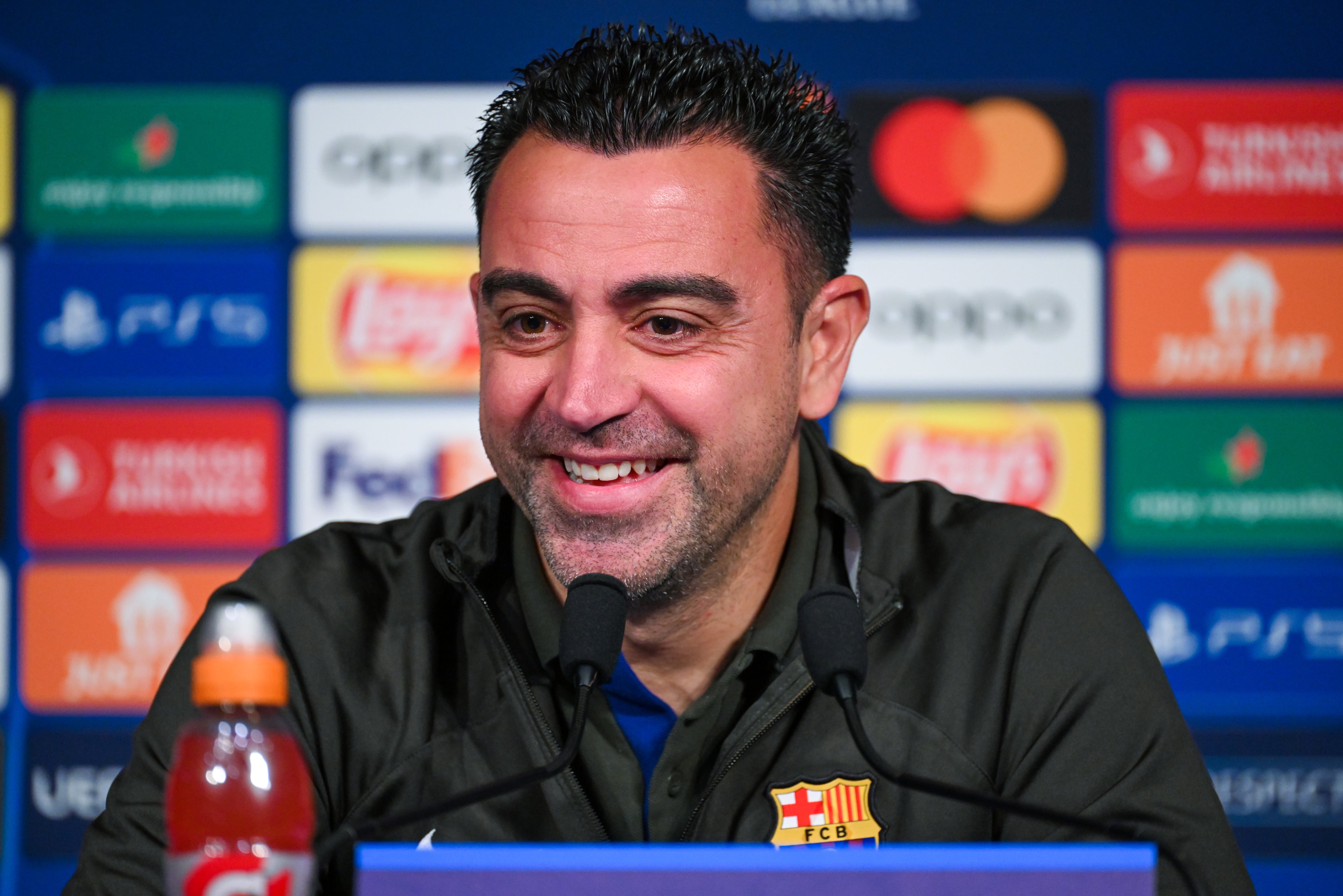 Xavi Hernández, en la rueda de prensa previa a la vuelta de cuartos de la Champions League entre Barça y PSG