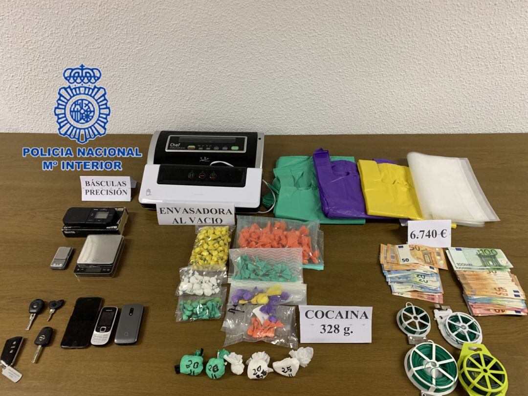Droga incautada por la Policía Nacional de Gandia 