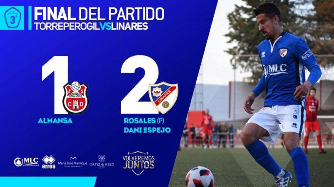 Los azulillos suman tres puntos ante el Torreperogil (1-2)