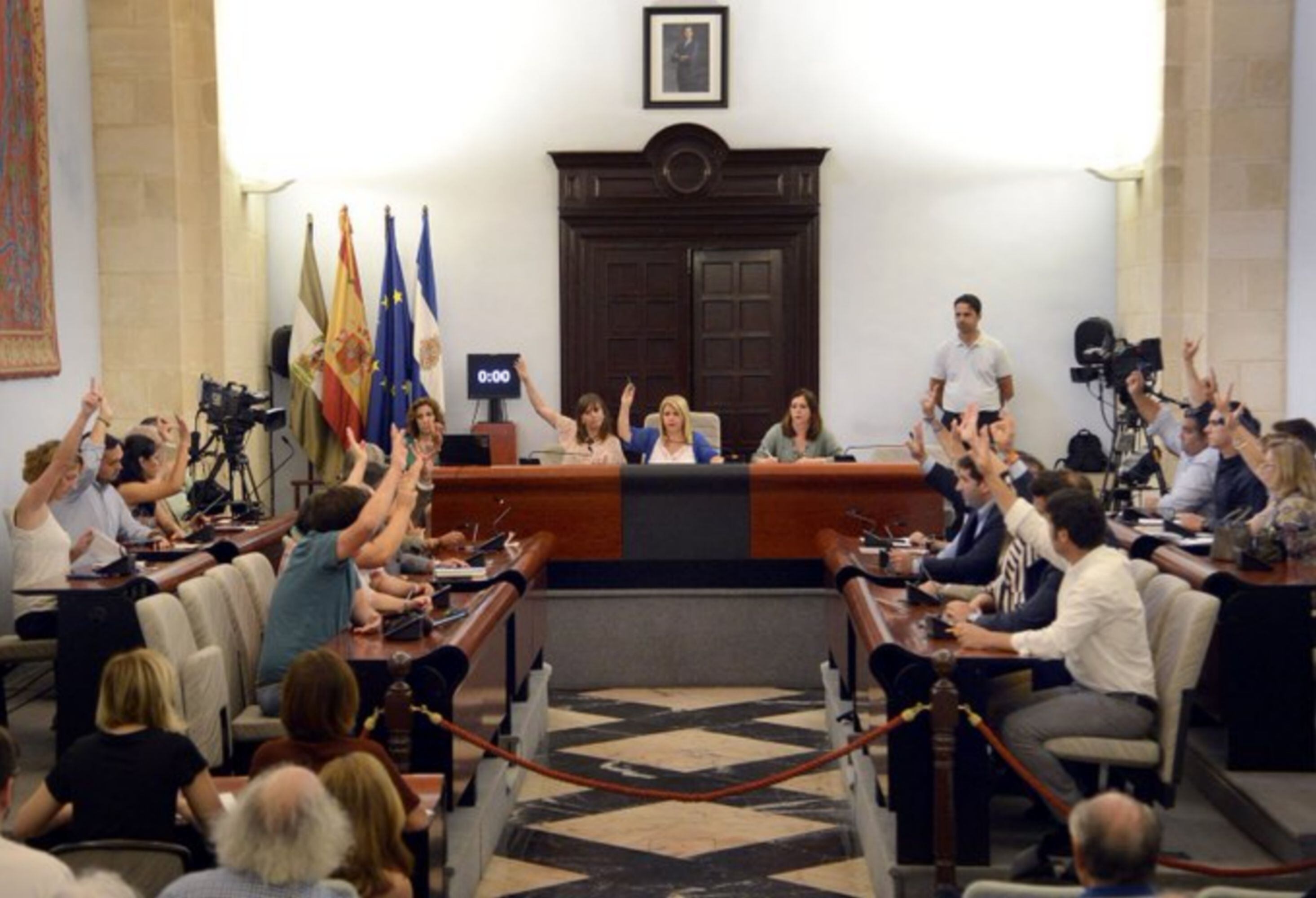 Sesión plenaria en el Ayuntamiento de Jerez