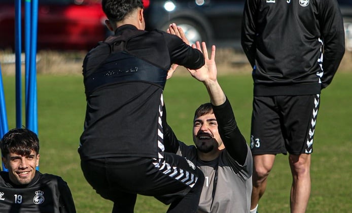 Un entreno de la Balona