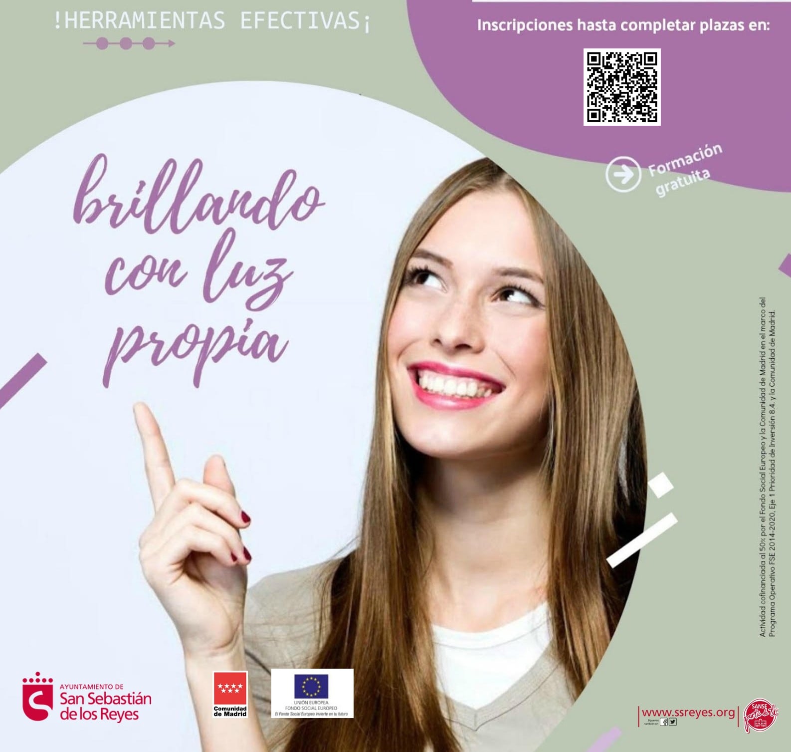 Cartel del programa de apoyo a las mujeres emprendedoras de San Sebastián de los Reyes