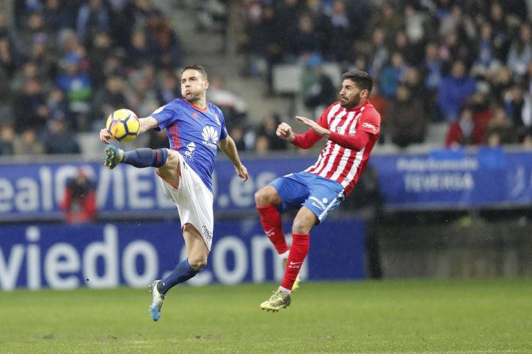 Rocha en el partido frente al Sporting