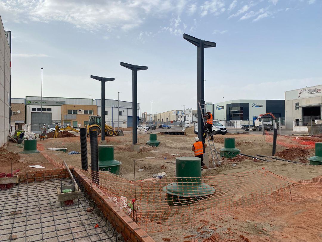 Obras del gasocentro que se construye en Los Rubiales.