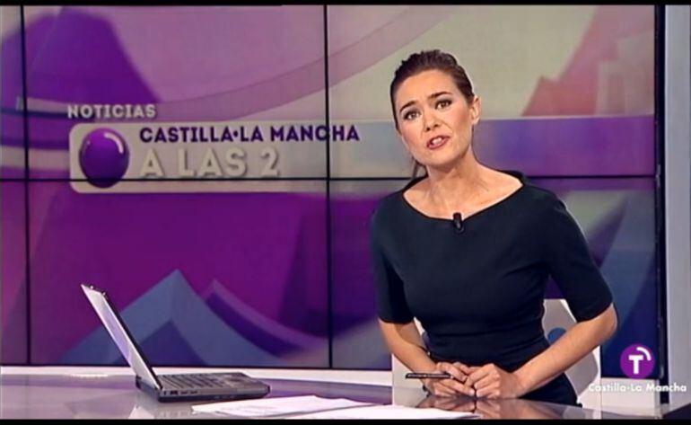 Victoria Vigón en su último informativo.