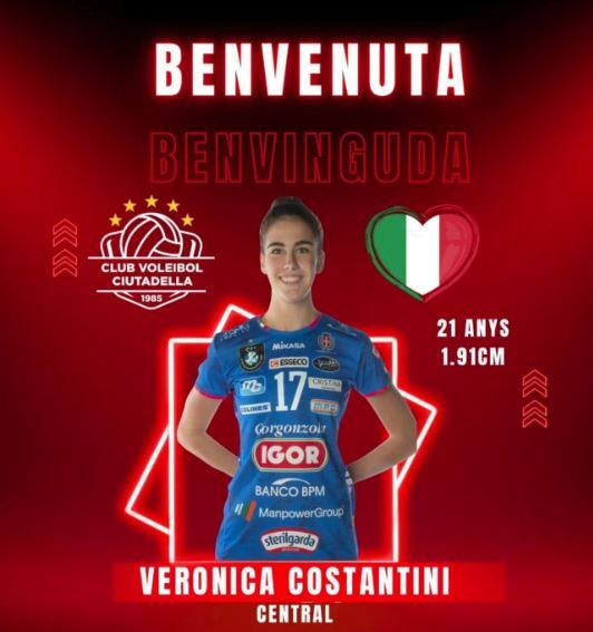 Així ha donat la benvinguda a la jugadora italiana el club ciutadellenc.