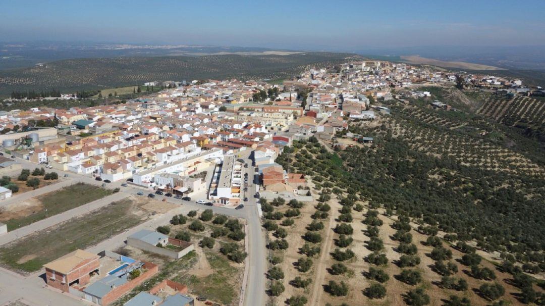 Imagen aérea de la localidad de Carboneros (Jaén)