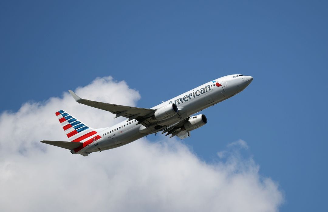 Avión de American Airlines durante uno de sus vuelos.