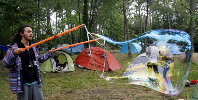 Actividades alternativas entre los asistentes al Festival Internacional del Mundo Celta de Ortigueira