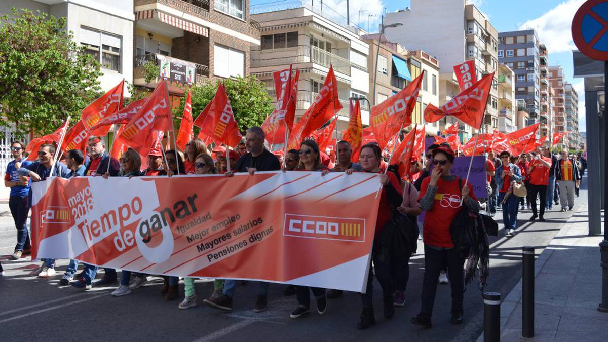 Manifestación 1º Mayo en Elda-Petrer