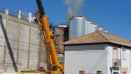 Incendio en Cervezas Alhambra(Granada)