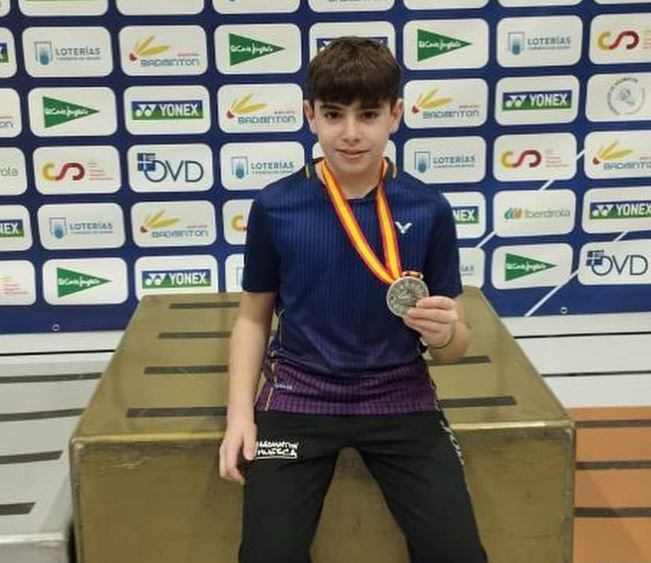 Hugo Gállego con su medalla de plata