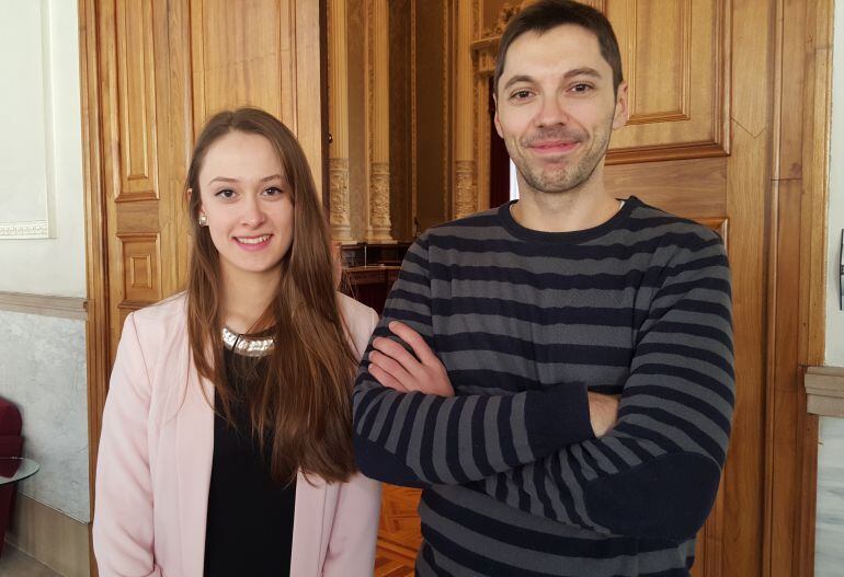 Alba Mateos y Raúl Clavero, ganadores de los Premios &quot;Cristina Tejedor&quot;.