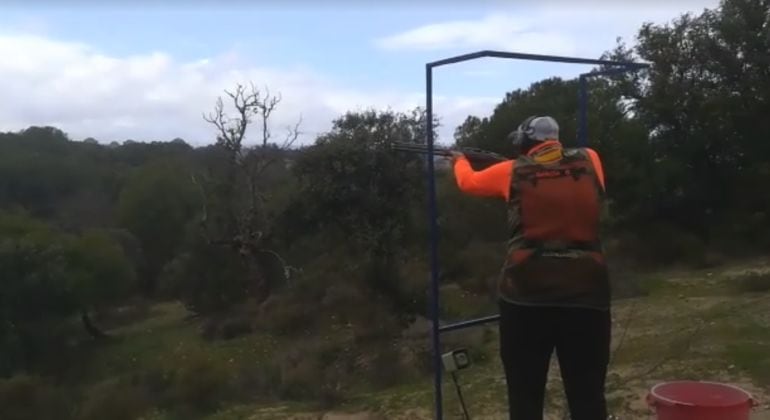 Gonzalo García Barrio, en plena competición en la Copa de España