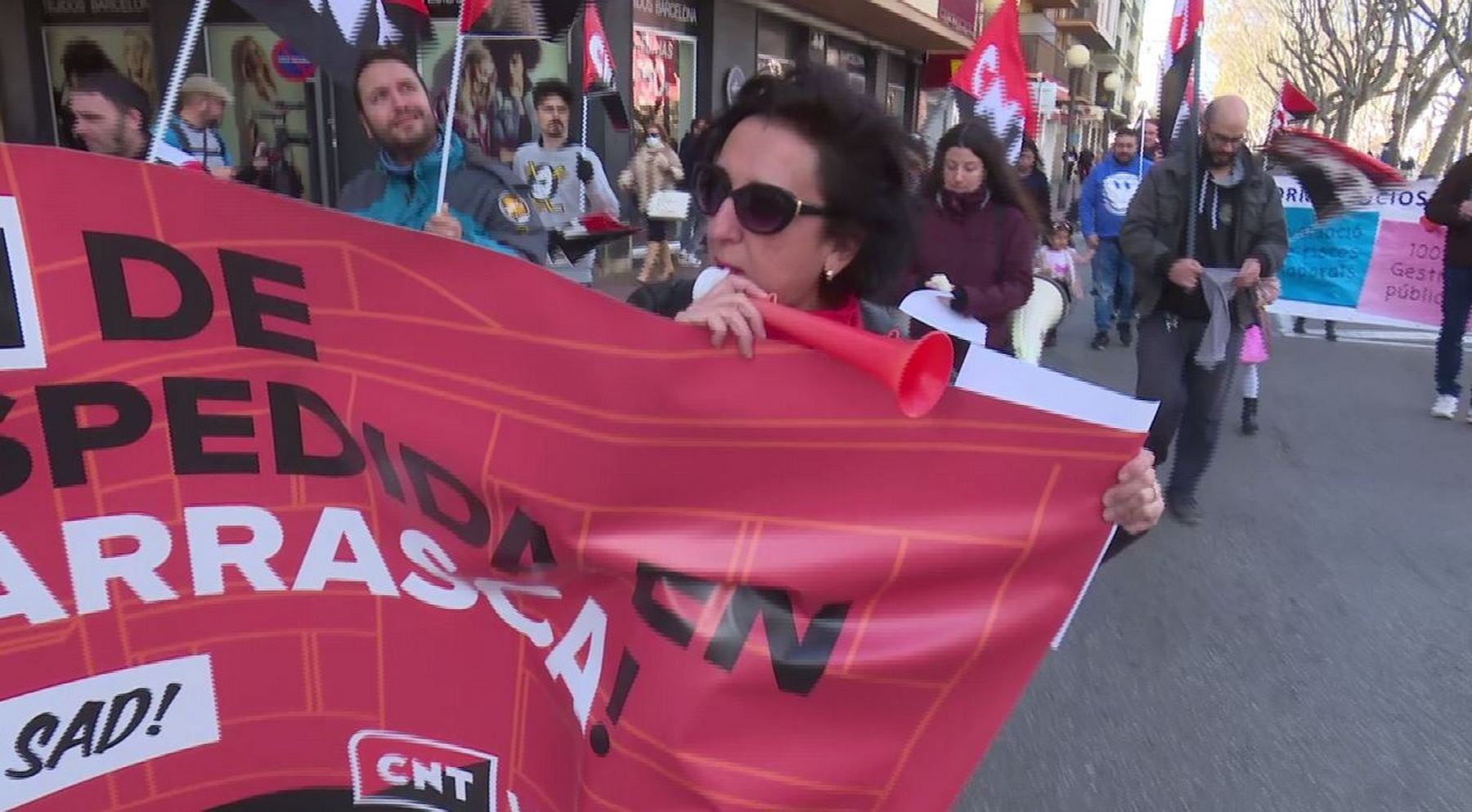 Un momento de la manifestación en Oliva