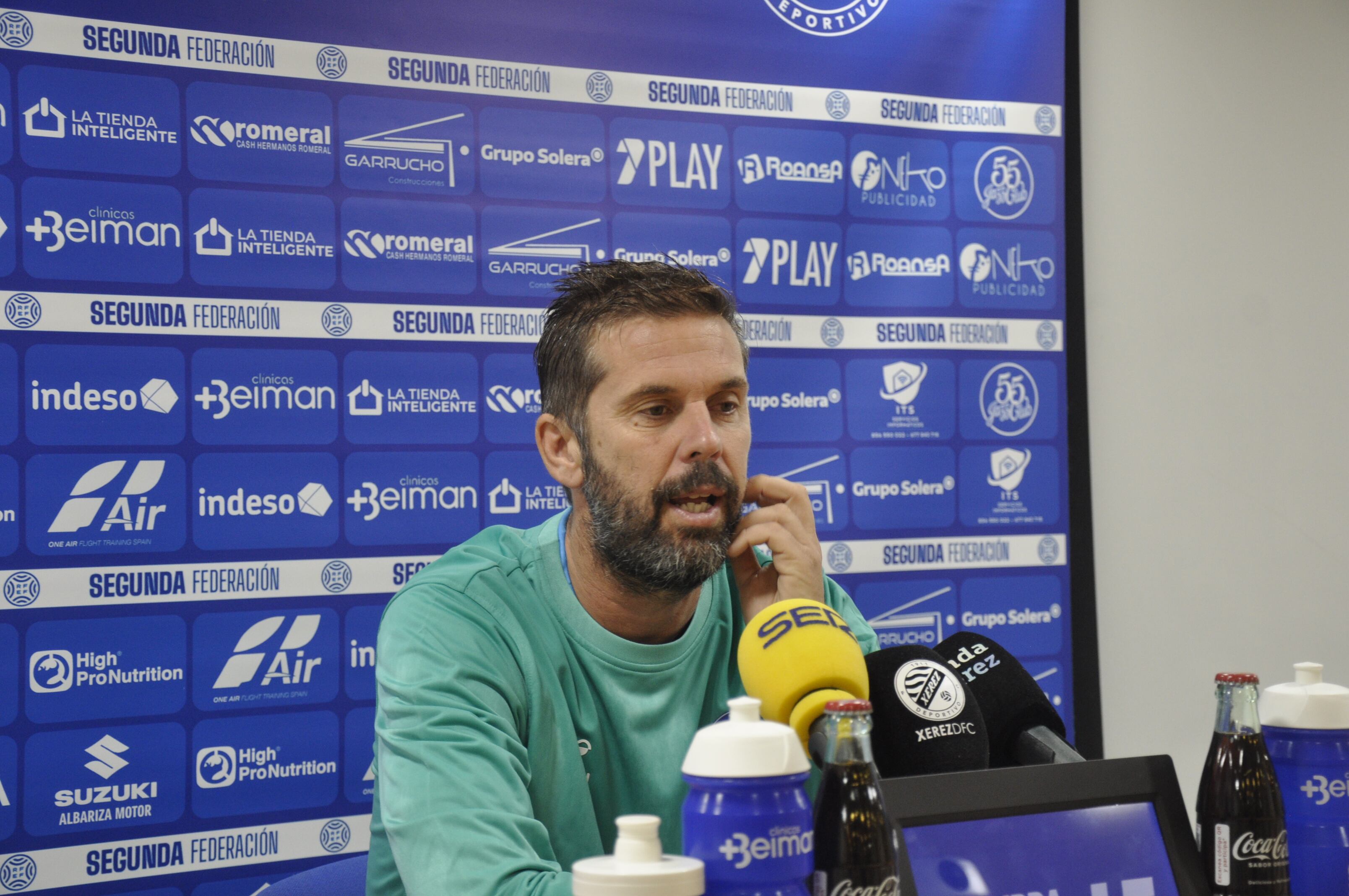 David Sánchez, técnico del Xerez DFC en rueda de prensa