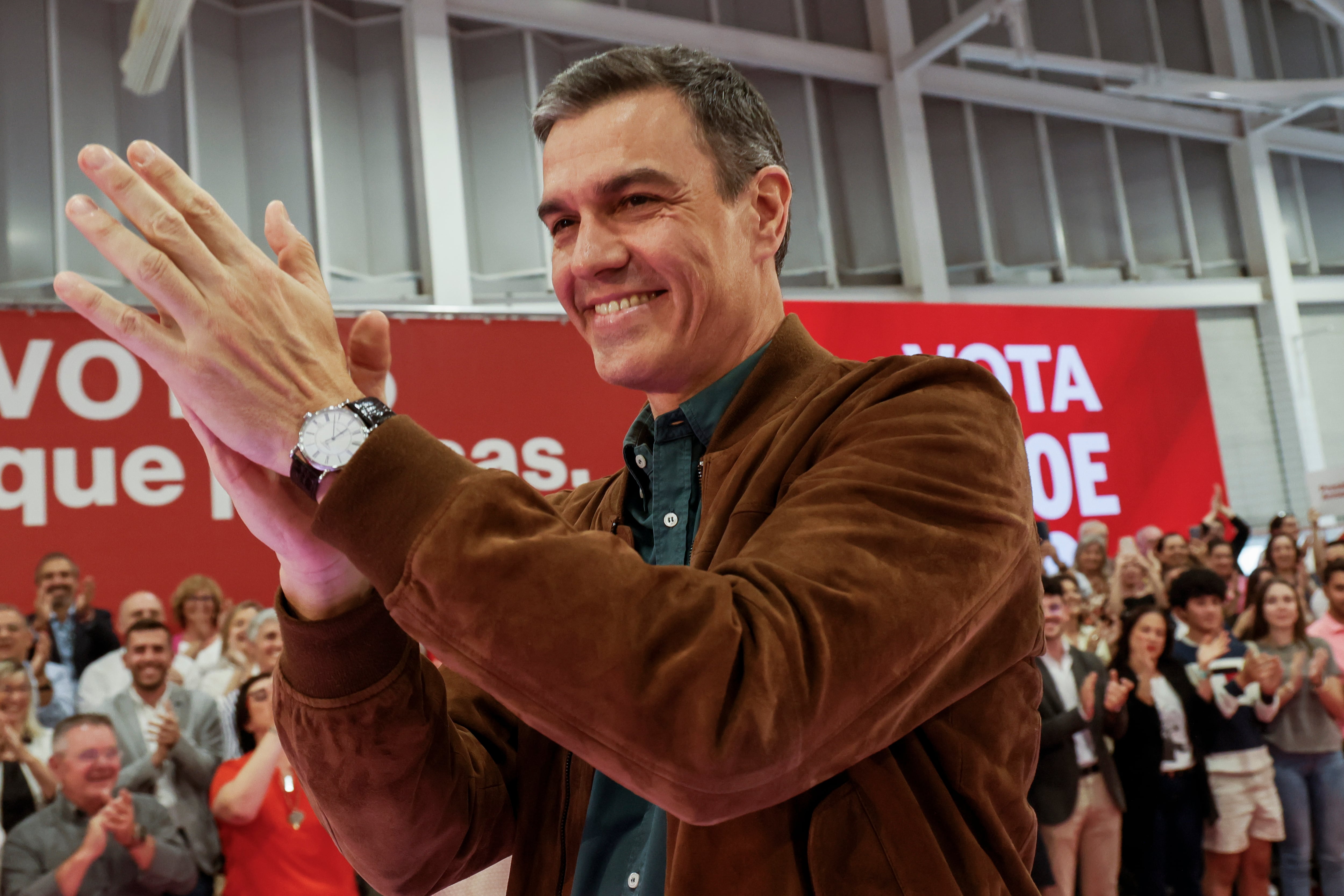 El secretario general del PSOE y presidente del Gobierno, Pedro Sánchez, en un acto en Palma