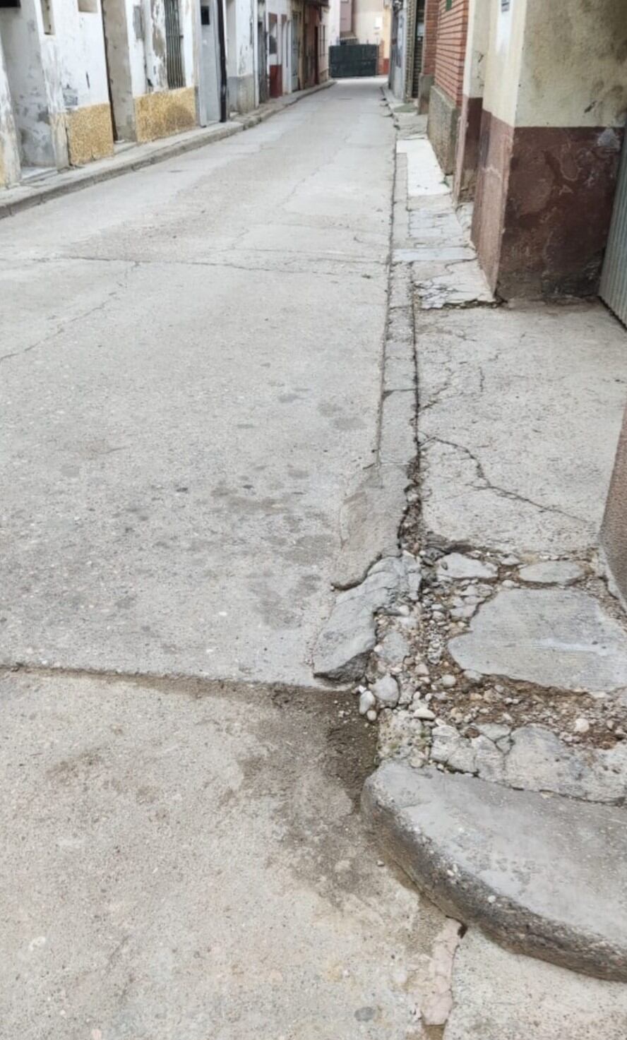 Aspecto de una calle de Sariñena