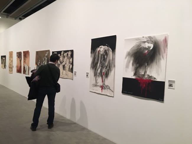 Muestra de la exposición Variaciones Goyescas de Natalio Bayo en el IAACC Pablo Serrano