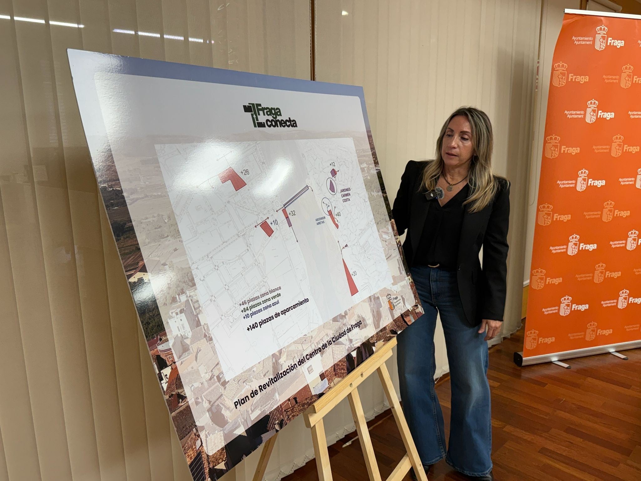 Esther Rubio explicando el proyecto Fraga Conecta