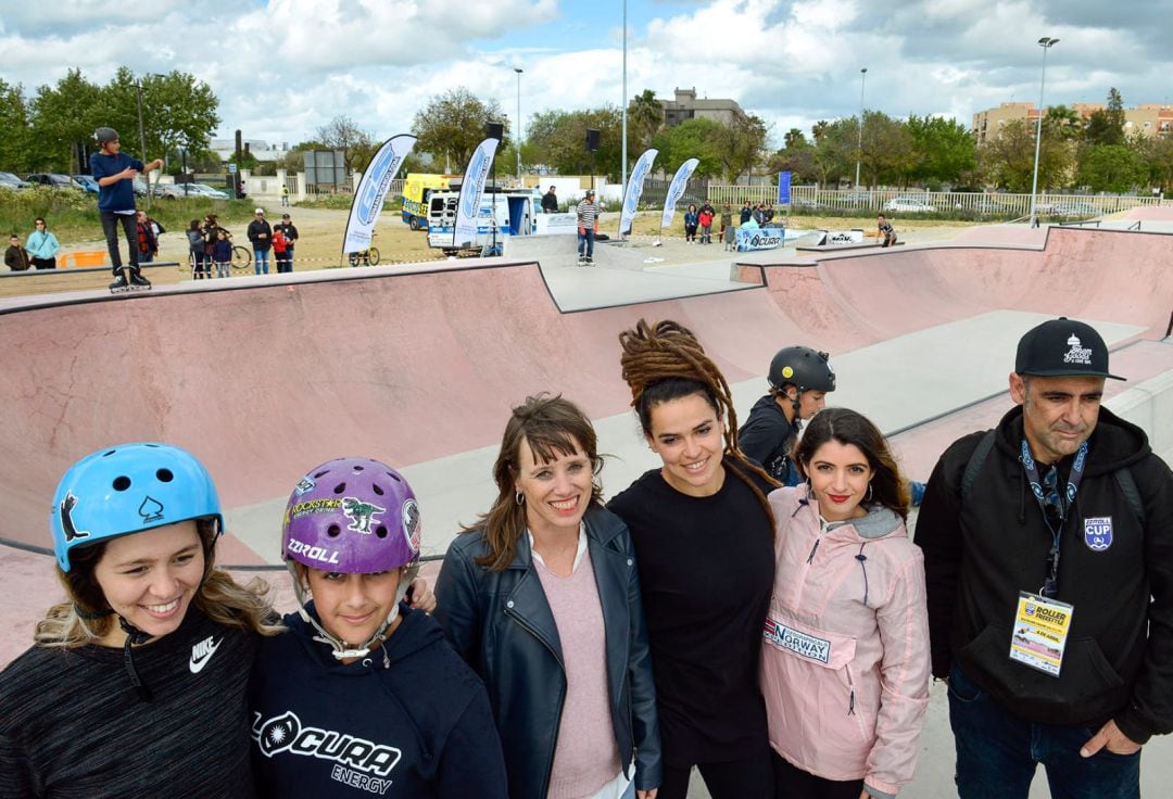 Laura Álvarez durante la competición celebrada en el Skate Park de Chapín