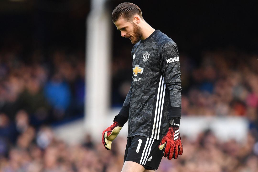 De Gea, durante el partido contra el Everton. 