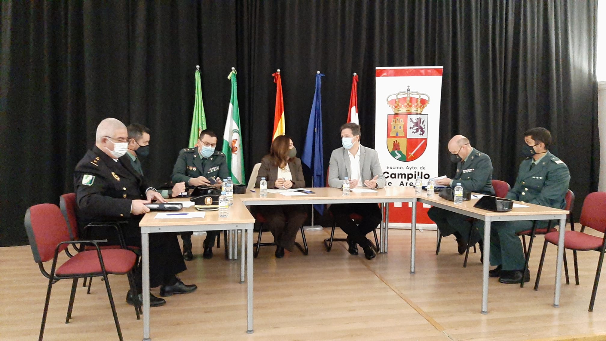 Un momento de la reunión de la Junta local de Seguridad Ciudadana de Campillo de Arenas.