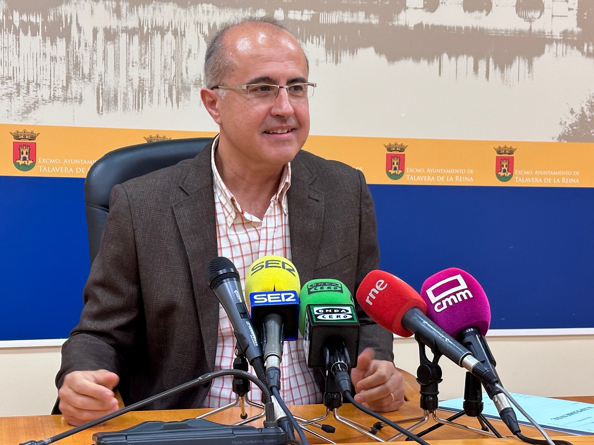 Jesús García Barroso, portavoz del Ayuntamiento de Talavera en rueda de prensa posterior a la Junta de Gobierno Local.