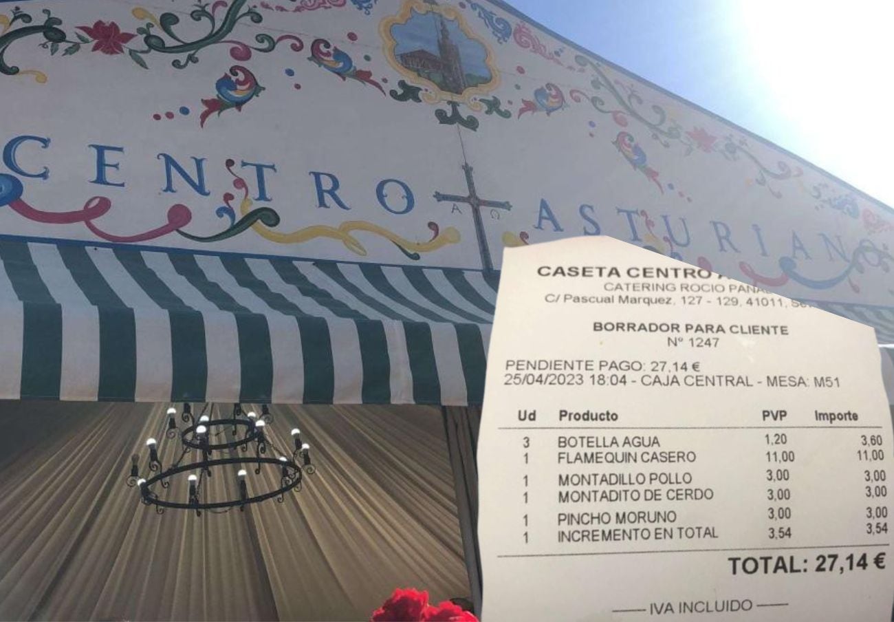 El ticket en cuestión que ha hecho indignar a los asistentes a la Feria de Abril