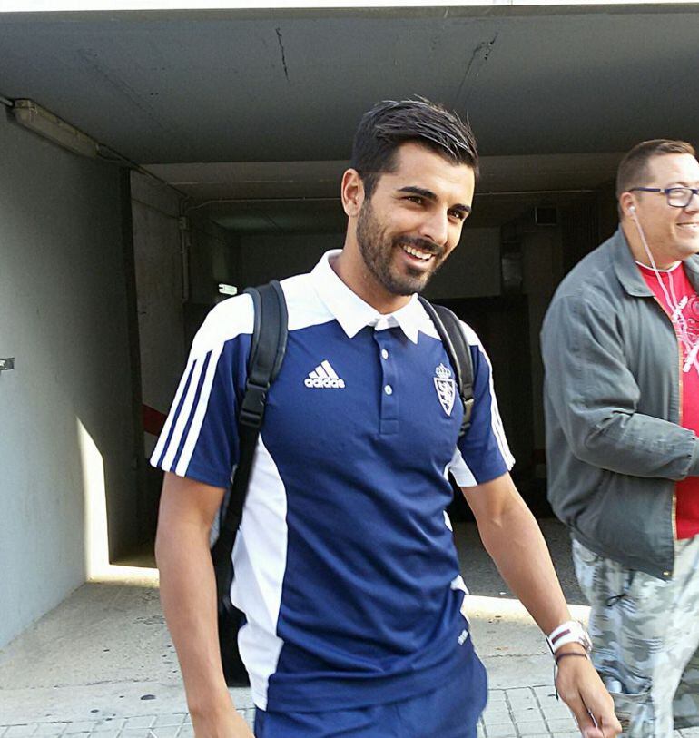 Ángel saliendo de la Romareda